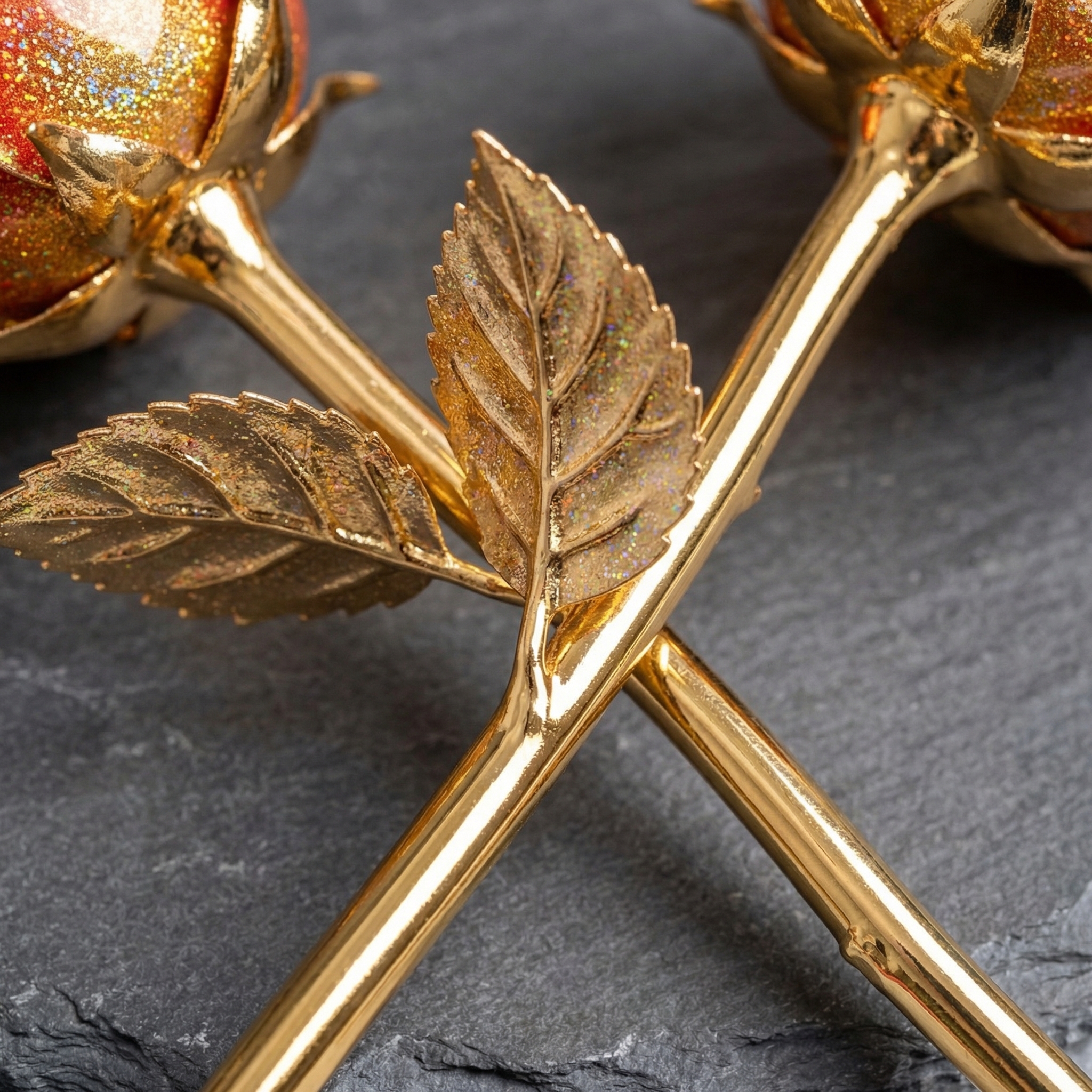 10 Stems Valentine's Day Metallic Shimmer Rose Bouquet