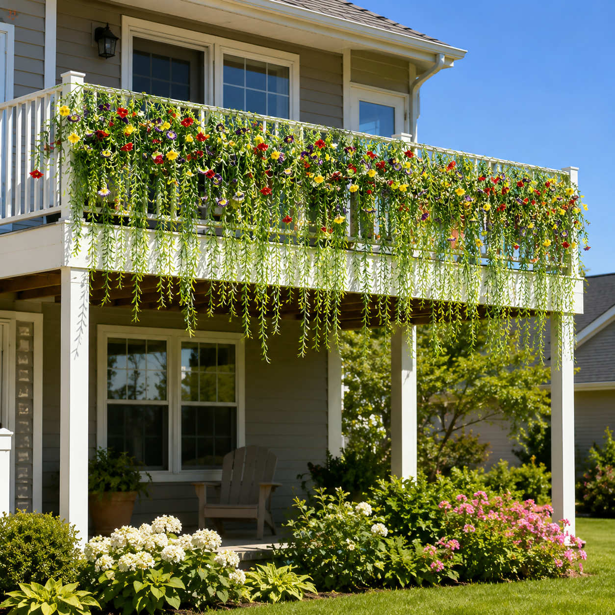 Large 70.87-Inch Artificial Hanging Flower Vine Garland Curtain