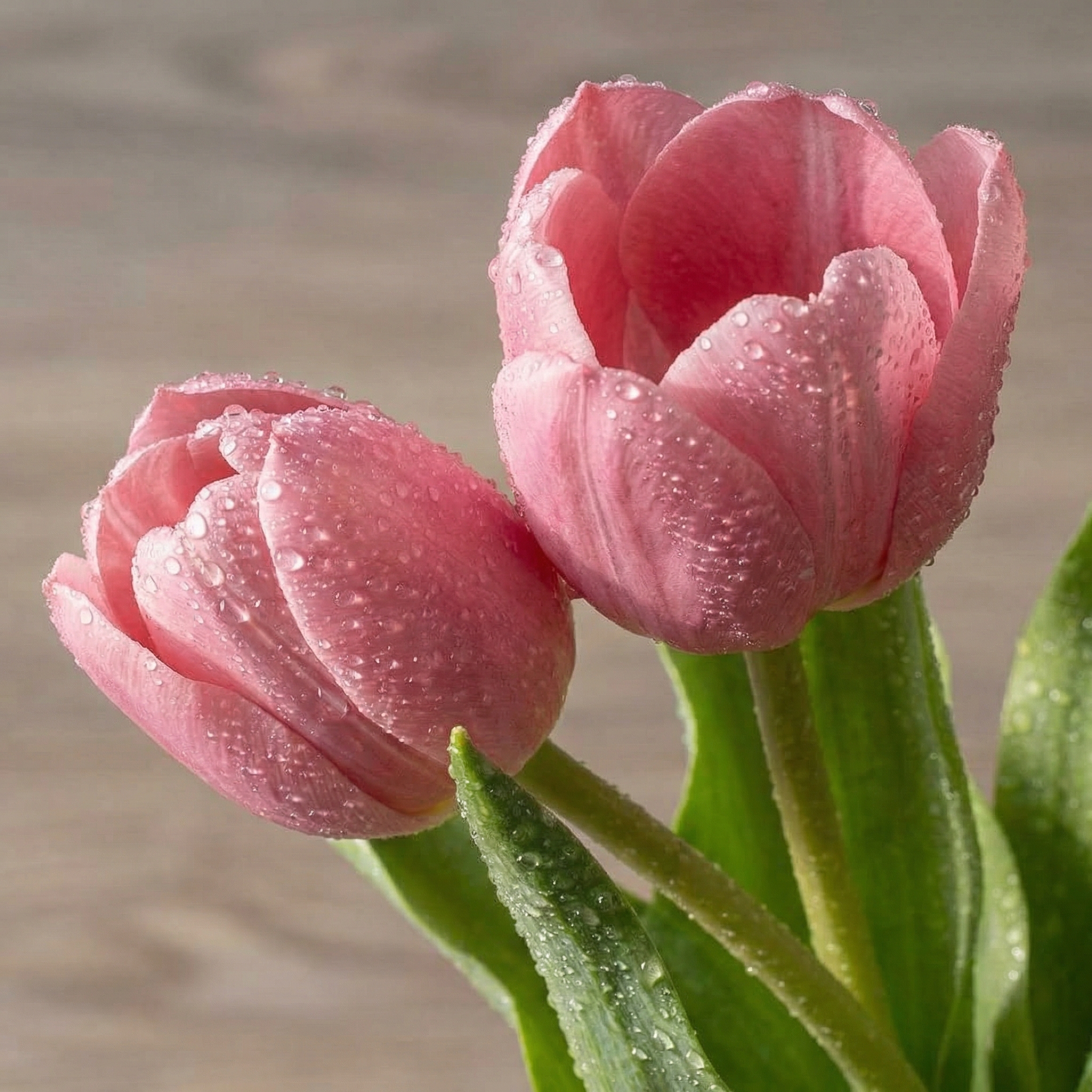 Real Touch Latex Tulip Bouquet (15pcs) – 3 Bunches Faux Tulips for Spring Home & Wedding Decor