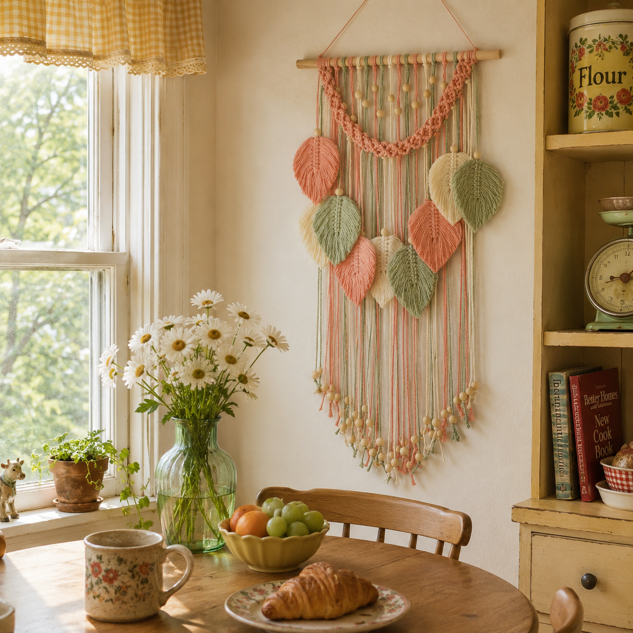 Botanical Leaf Macramé Wall Hanging