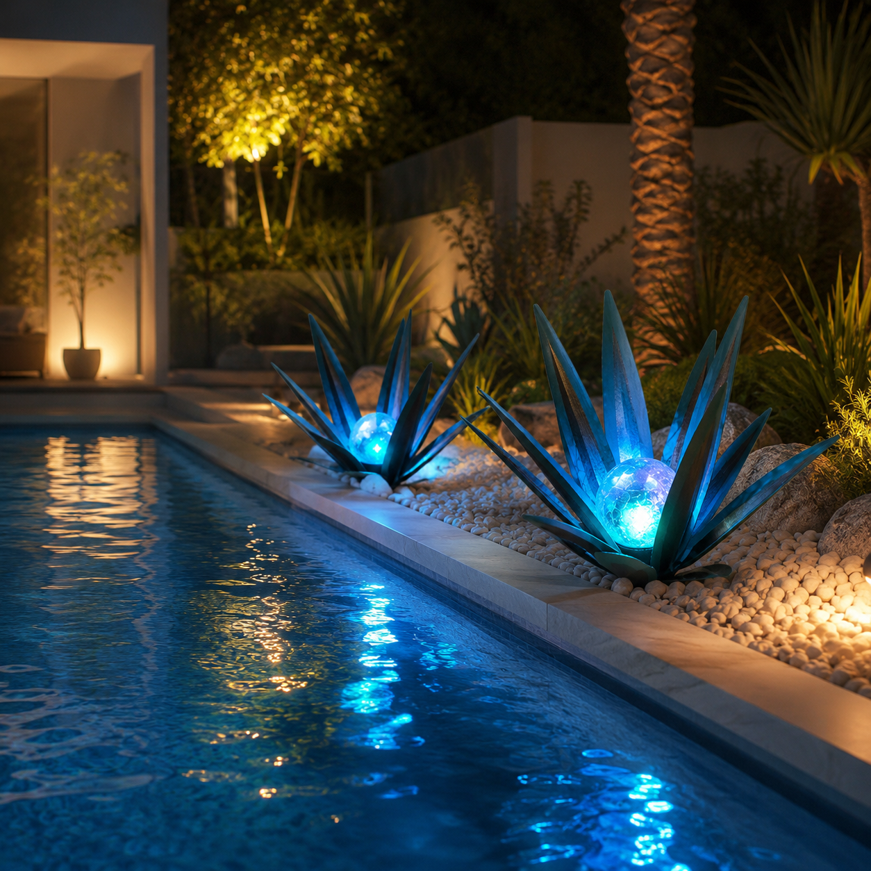 Solar Agave Garden Stake Light