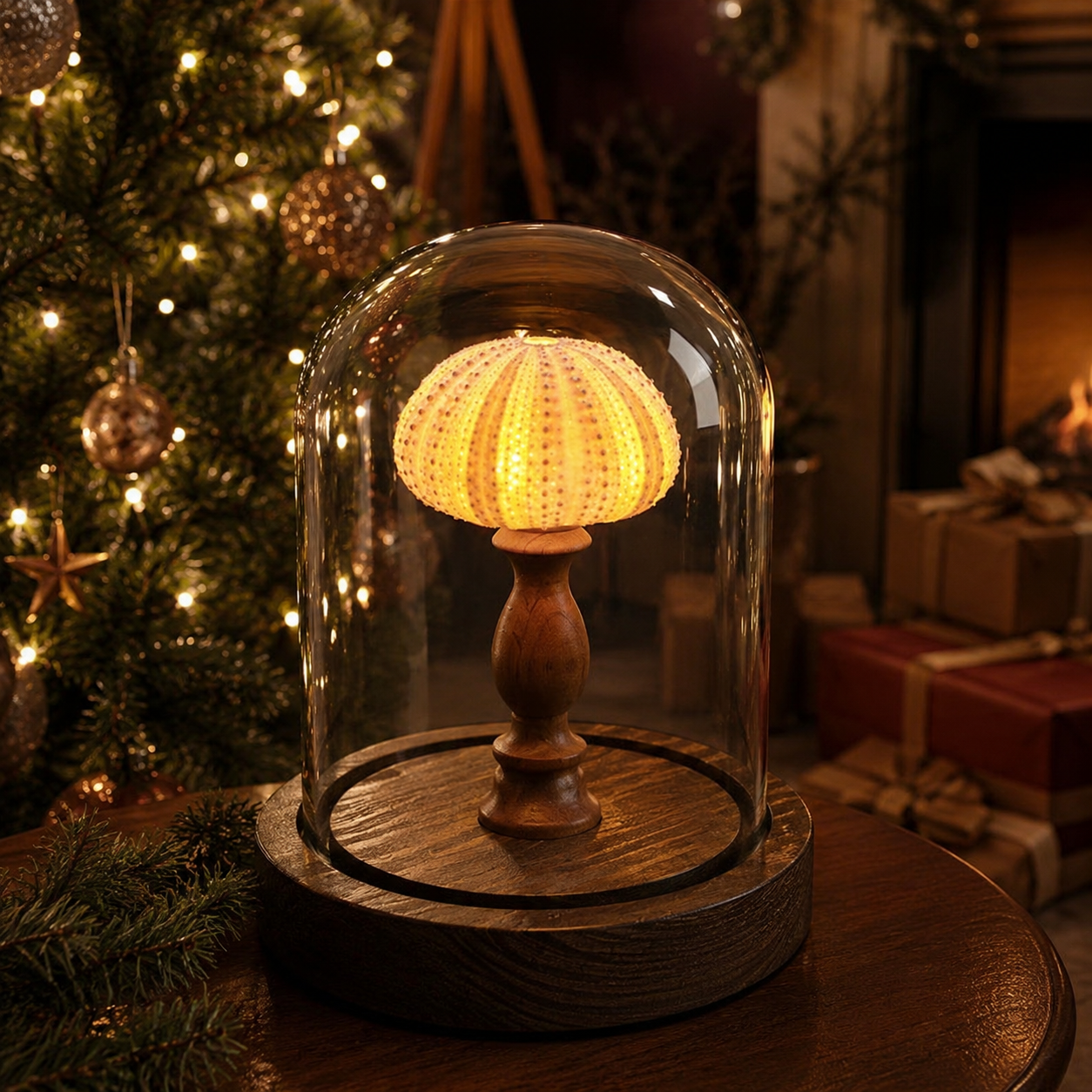 Ocean Shell Dome Night Light Decor
