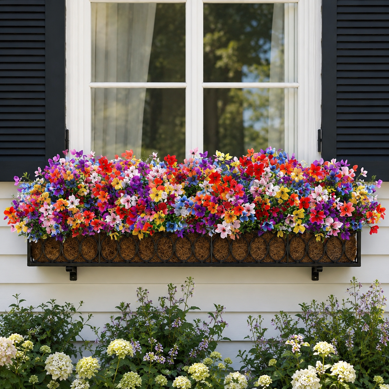 Artificial Morning Glory Flower Bush