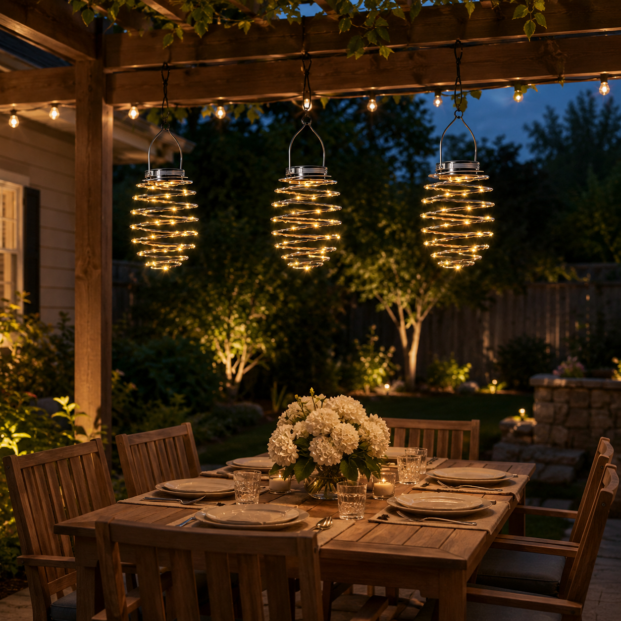 Solar Spiral Hanging Light