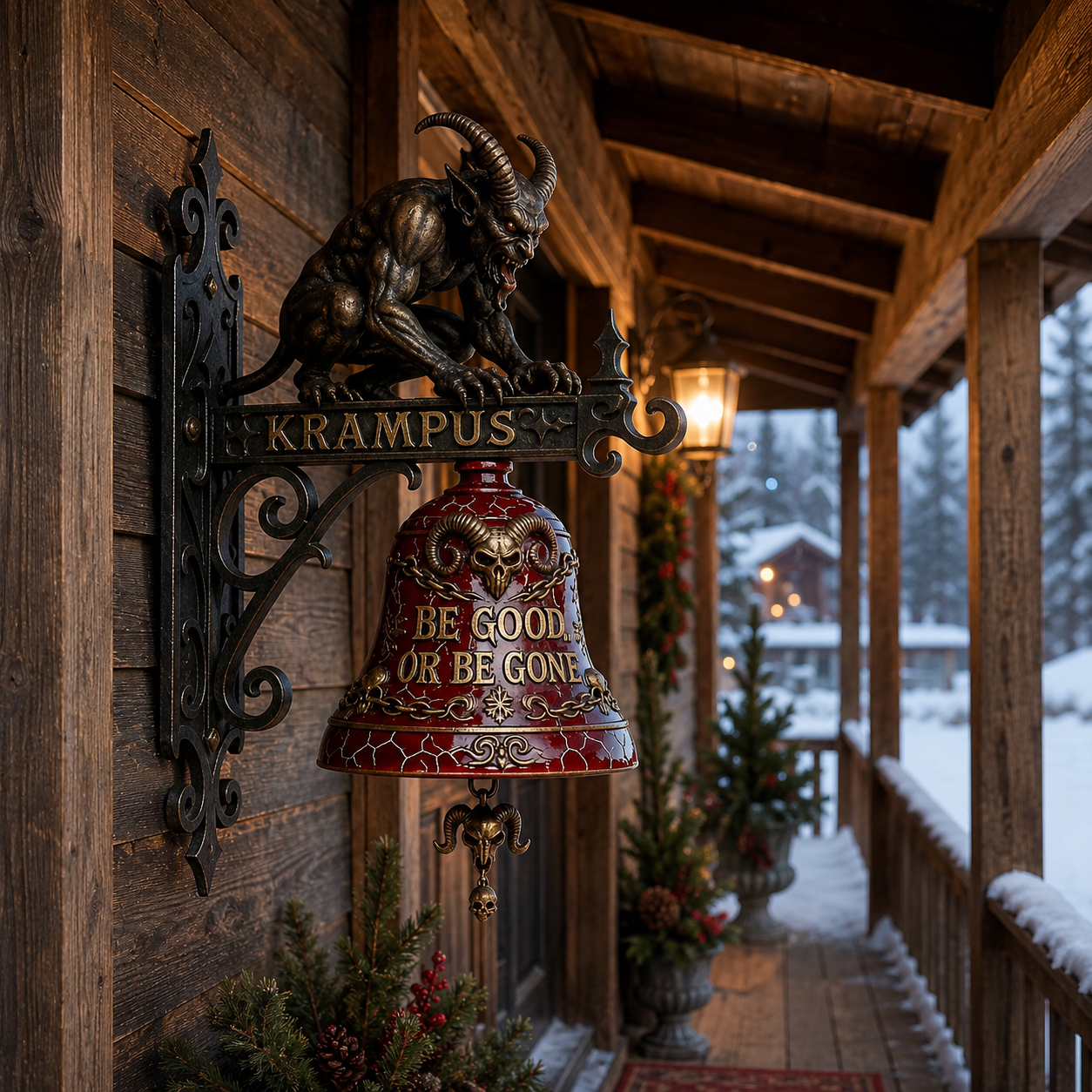 Krampus Wall-Mounted Decorative Bell