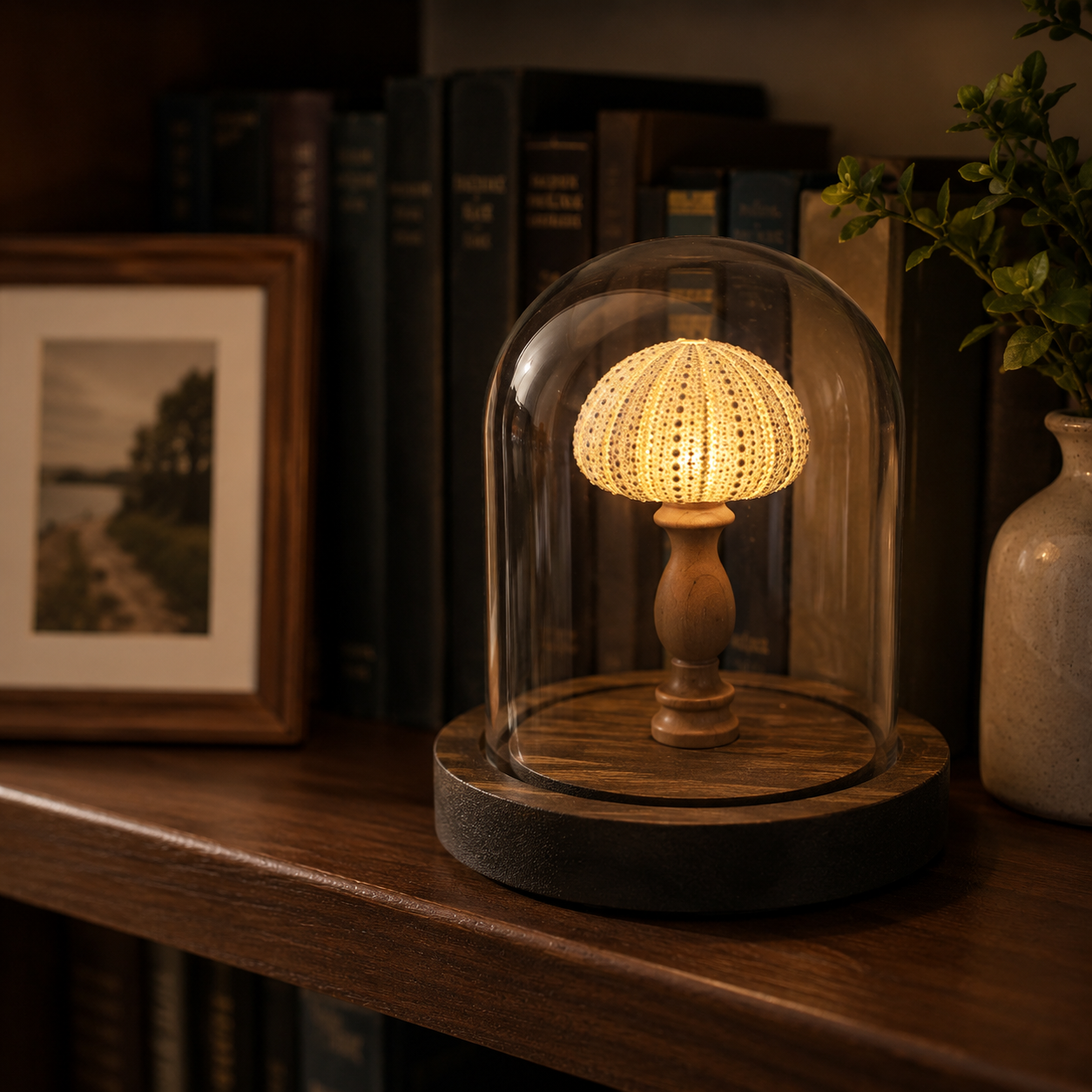Ocean Shell Dome Night Light Decor