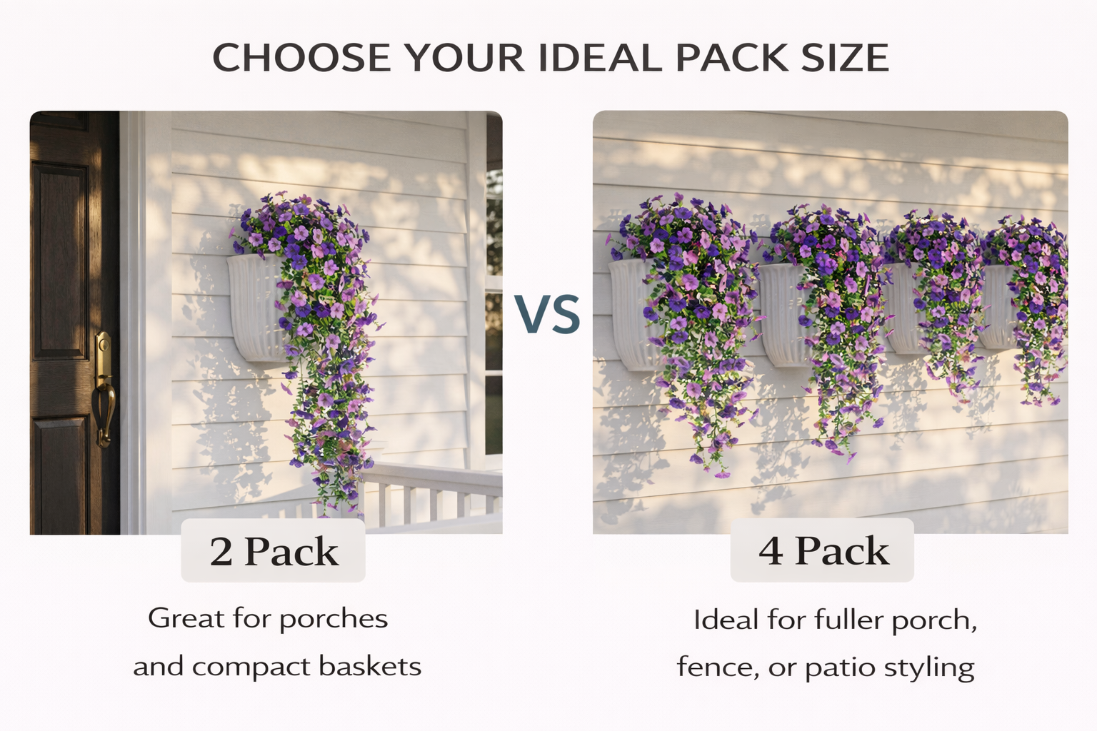 Artificial Hanging Flowers for Outdoor Planters, UV Resistant Faux Hanging Flowers for Porch, Balcony, Hanging Basket, Easter Spring Outdoor Decor, 4 Pack, 29.5 Inch