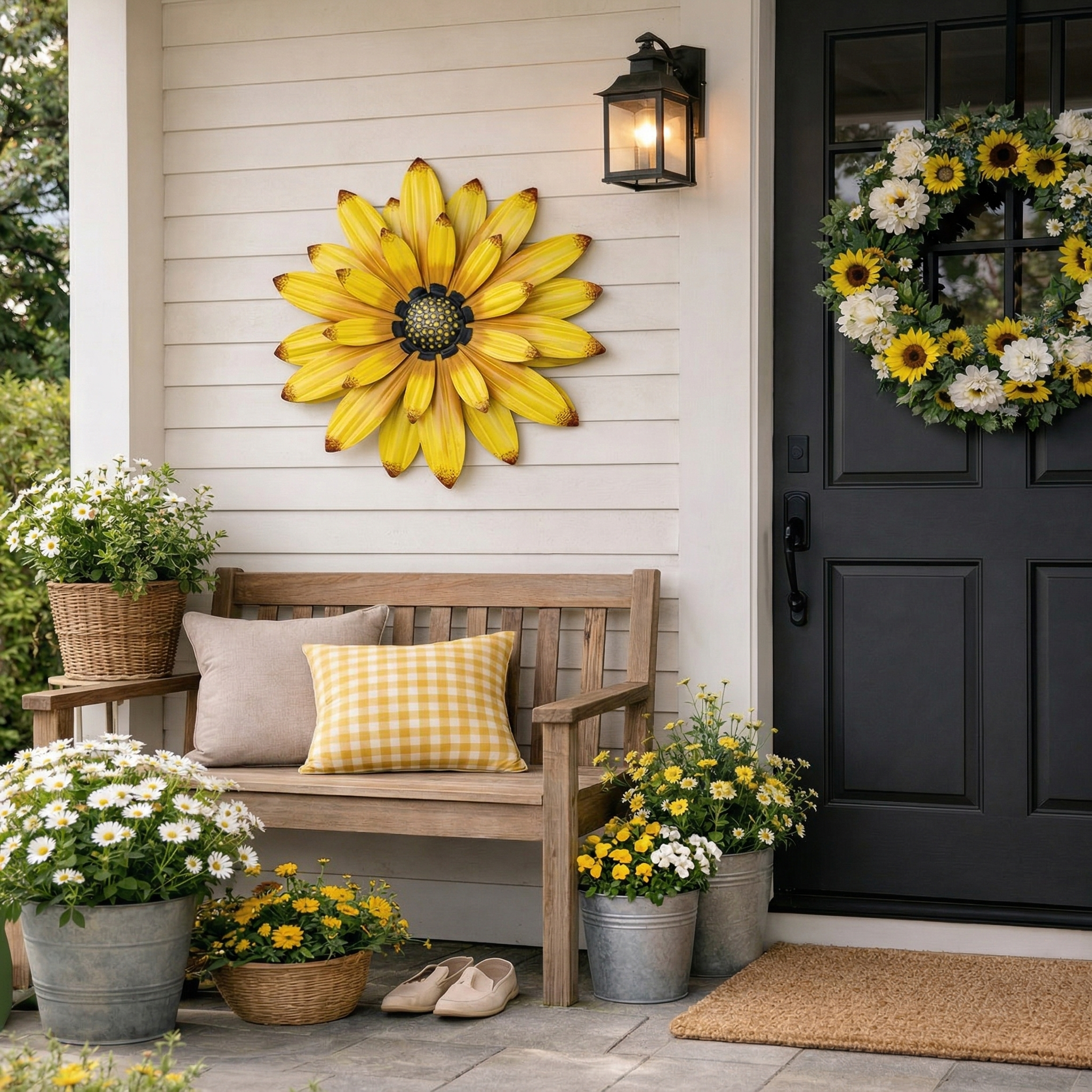 Sunflower Metal Wall Décor for Porch, Patio & Home
