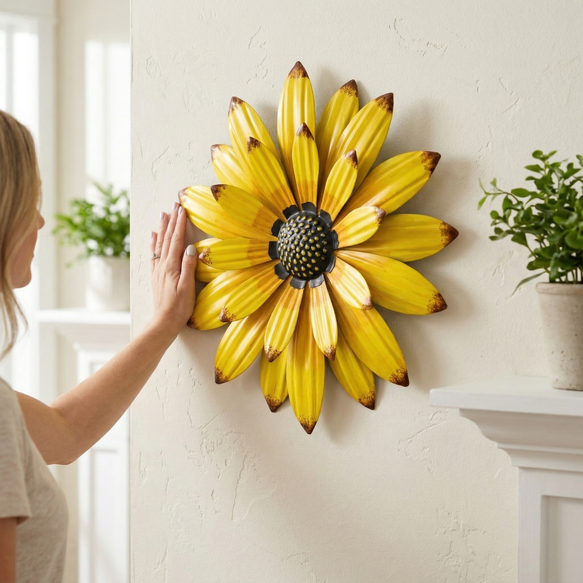 Sunflower Metal Wall Décor for Porch, Patio & Home