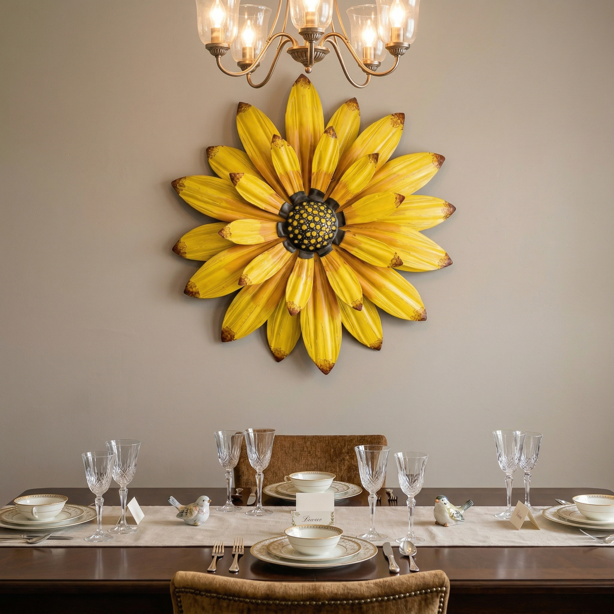 Sunflower Metal Wall Décor for Porch, Patio & Home
