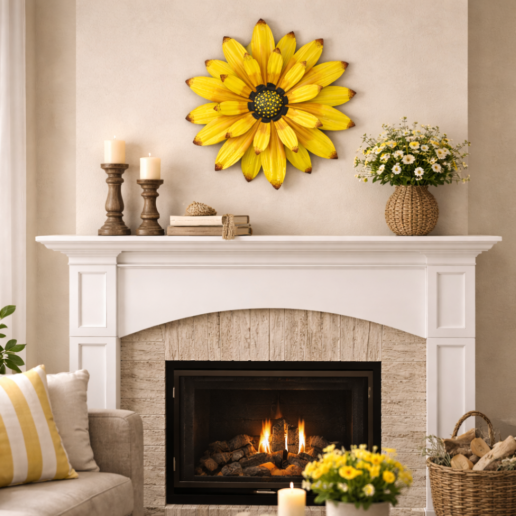 Sunflower Metal Wall Décor for Porch, Patio & Home