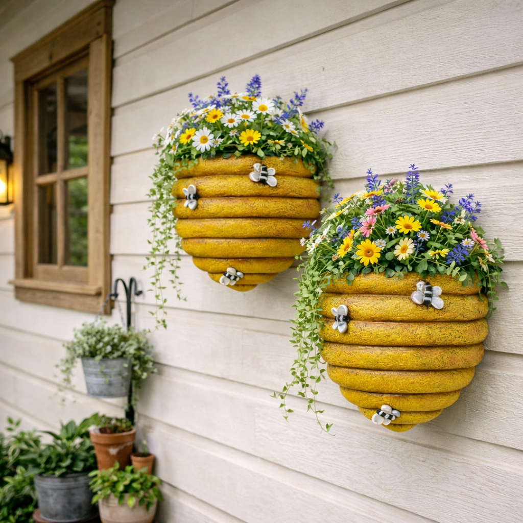 Beehive Wall Planter for Flowers & Greenery