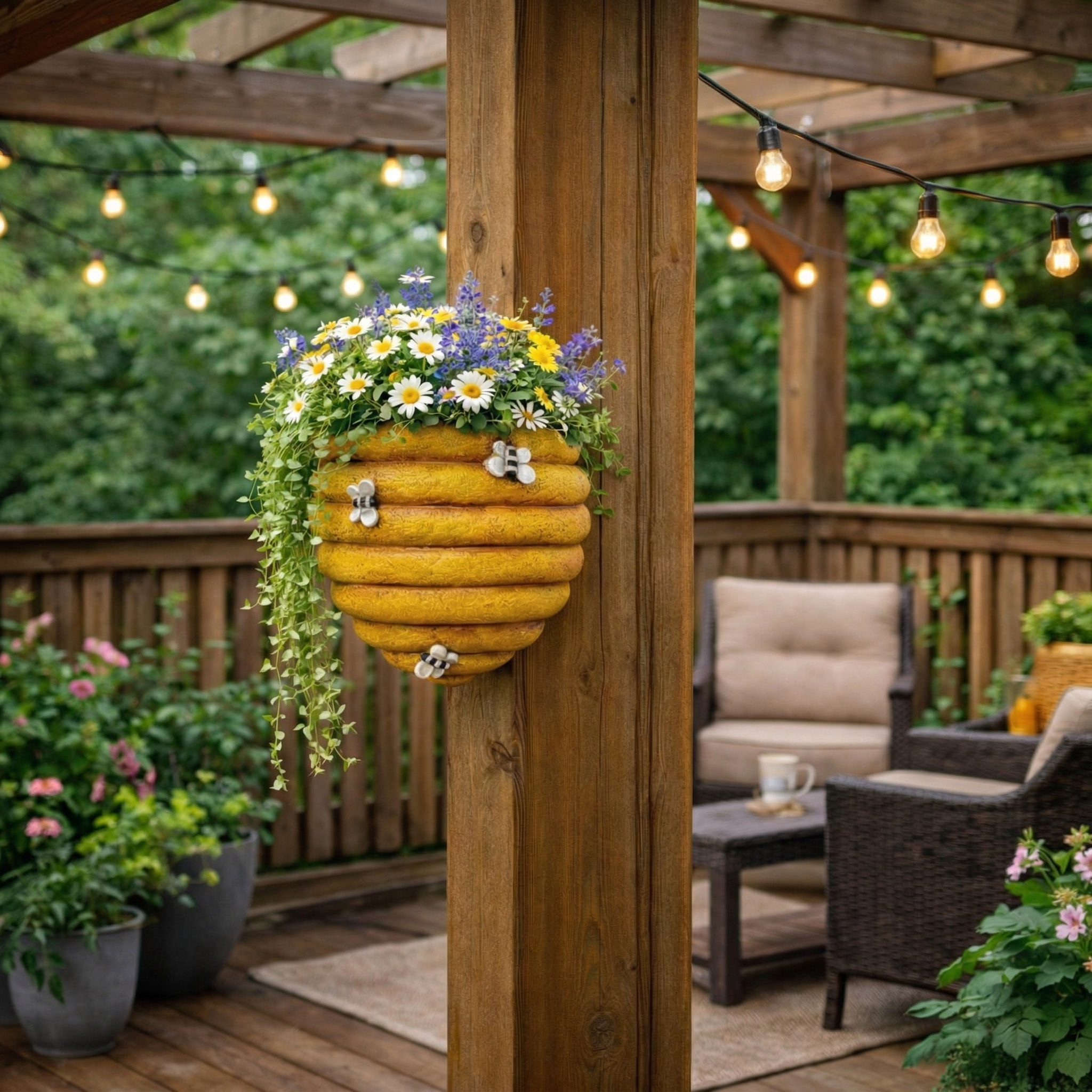 Beehive Wall Planter for Flowers & Greenery