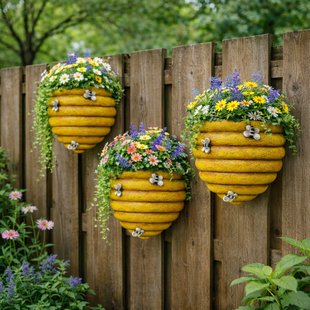 Beehive Wall Planter for Flowers & Greenery