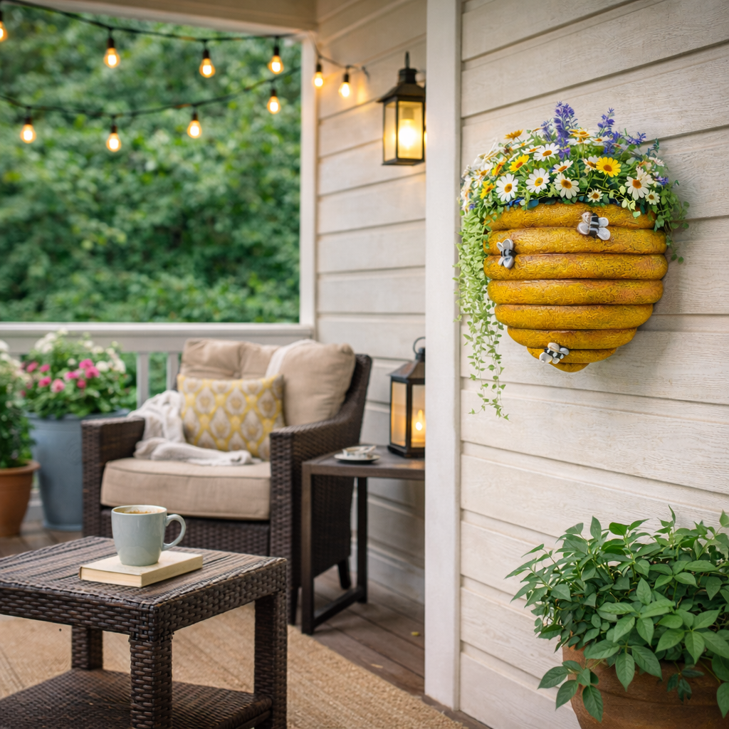 Beehive Wall Planter for Flowers & Greenery