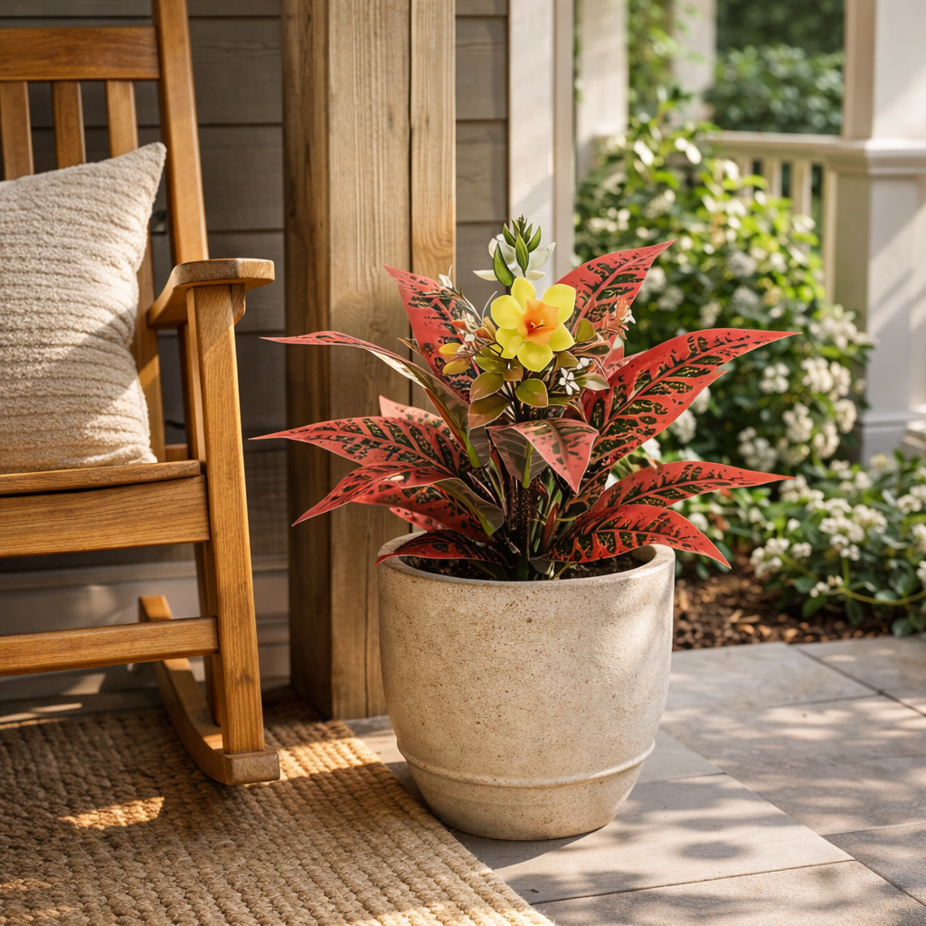 24-leaf Faux Tropical Leaf Floral Pick