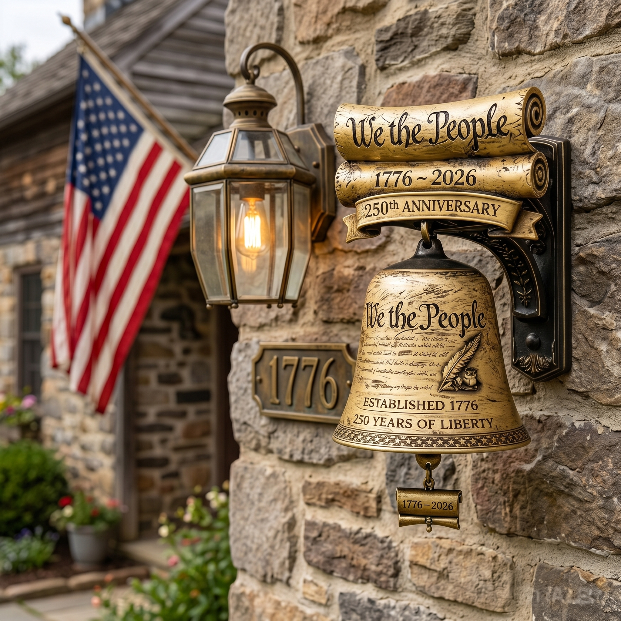 America 250 “We the People” Liberty Bell Wall Decor