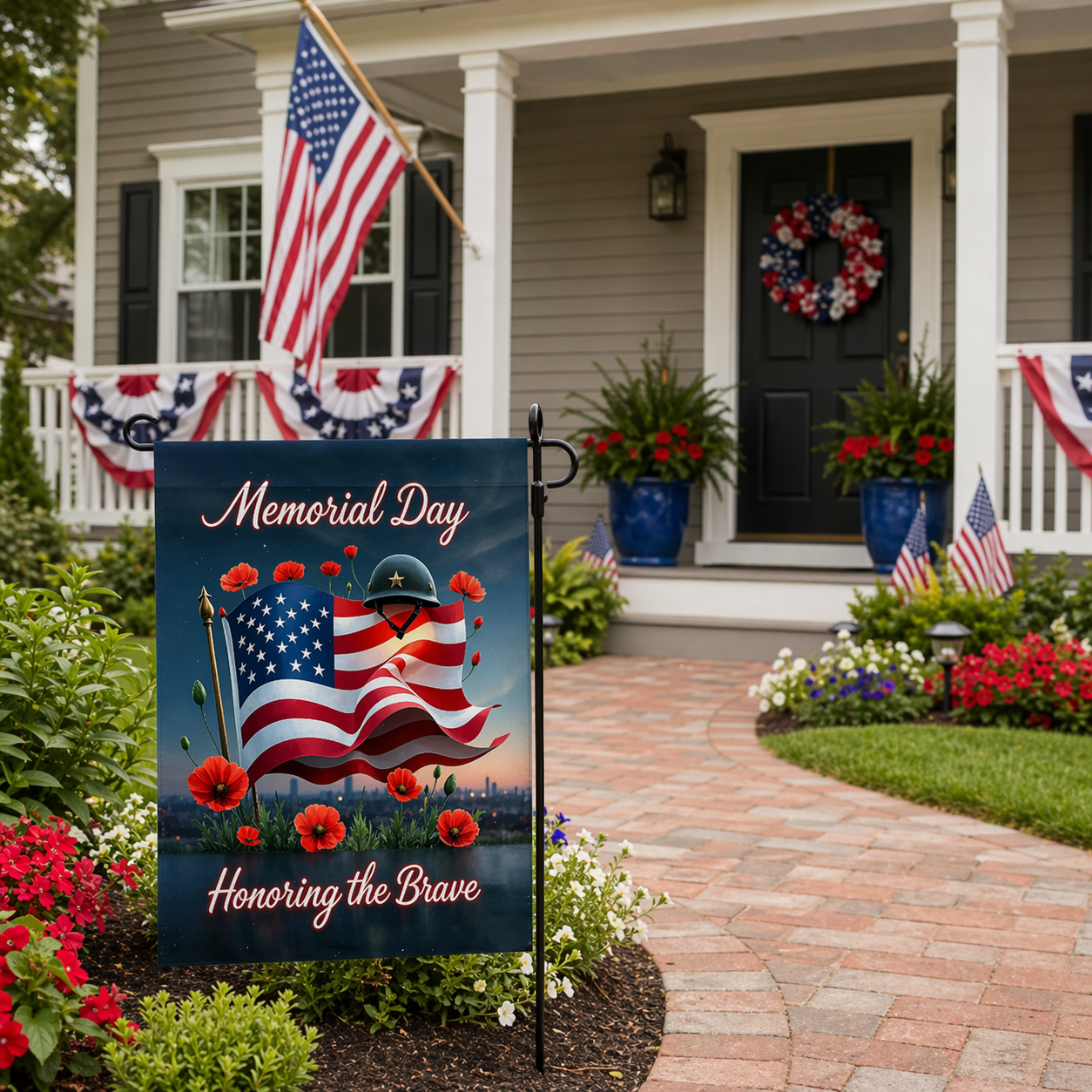 Memorial Day Garden Flag – Honoring the Brave Patriotic Yard Decor