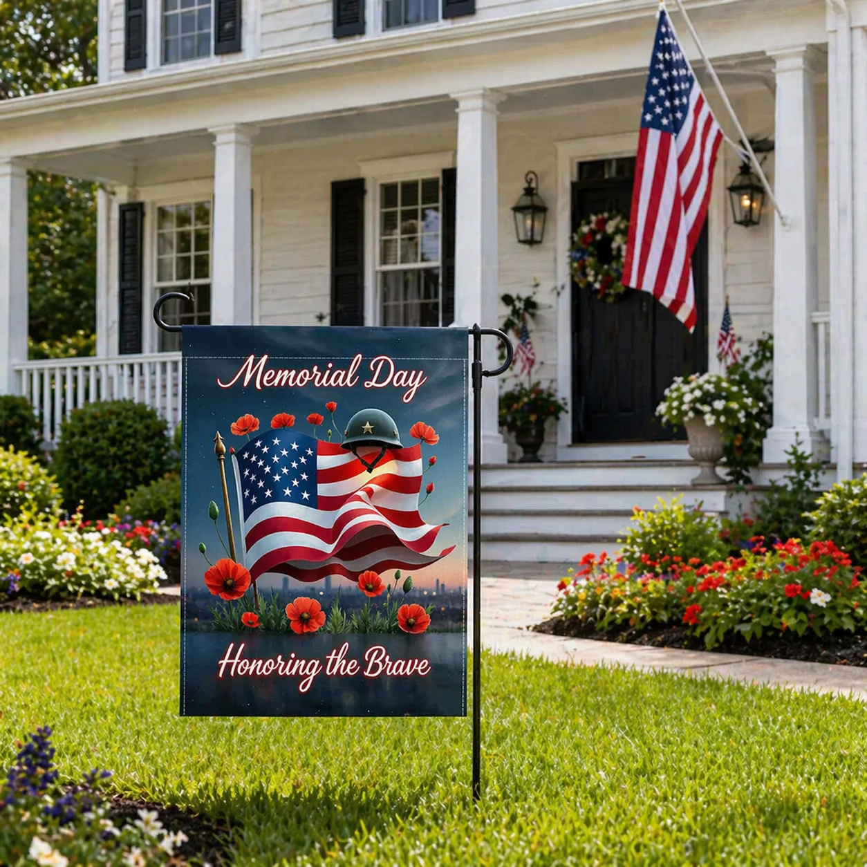 Memorial Day Garden Flag – Honoring the Brave Patriotic Yard Decor