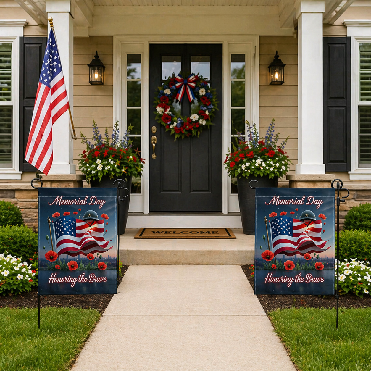Memorial Day Garden Flag – Honoring the Brave Patriotic Yard Decor