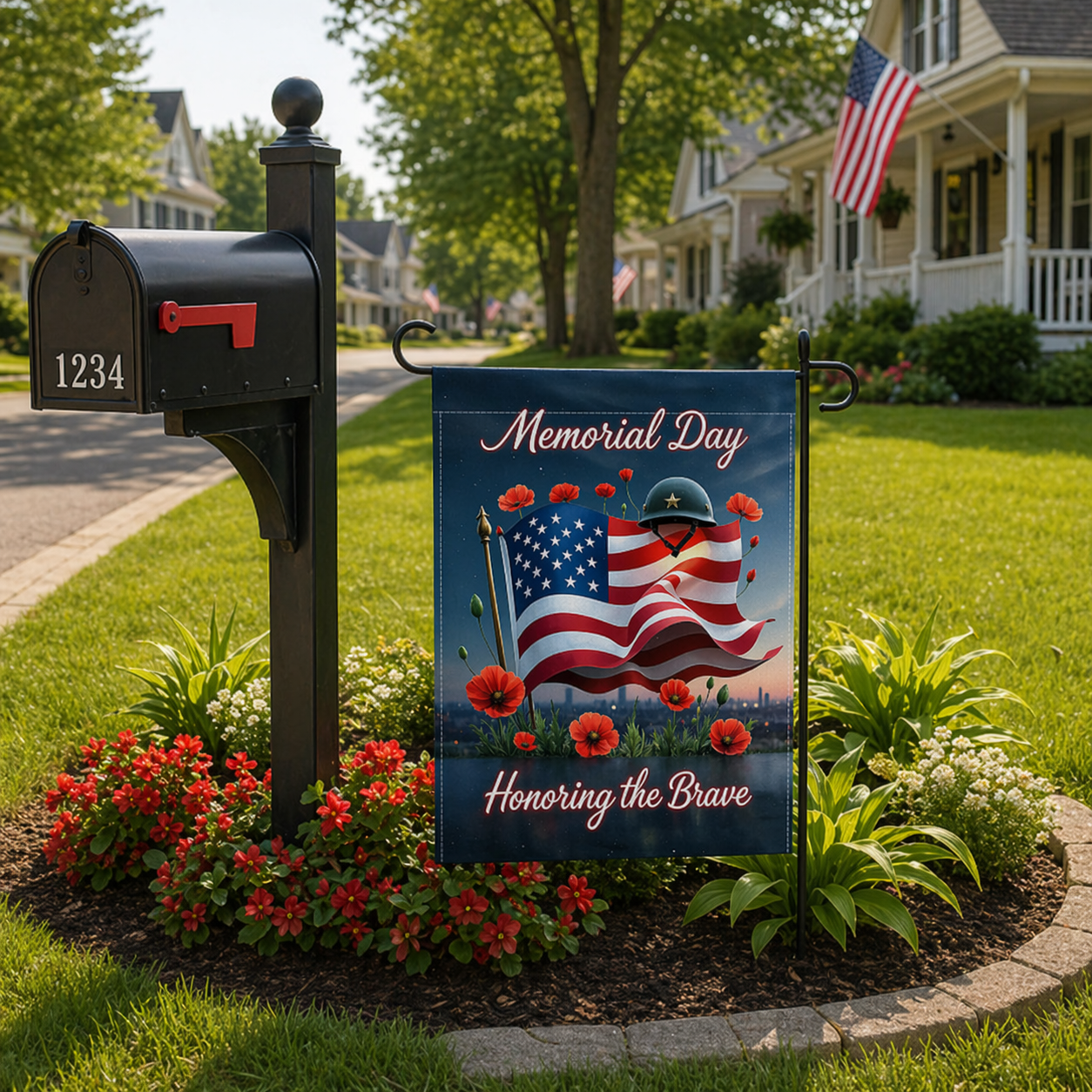 Memorial Day Garden Flag – Honoring the Brave Patriotic Yard Decor