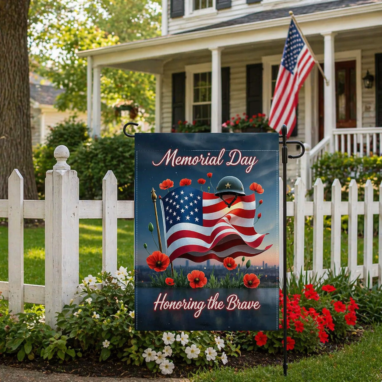 Memorial Day Garden Flag – Honoring the Brave Patriotic Yard Decor