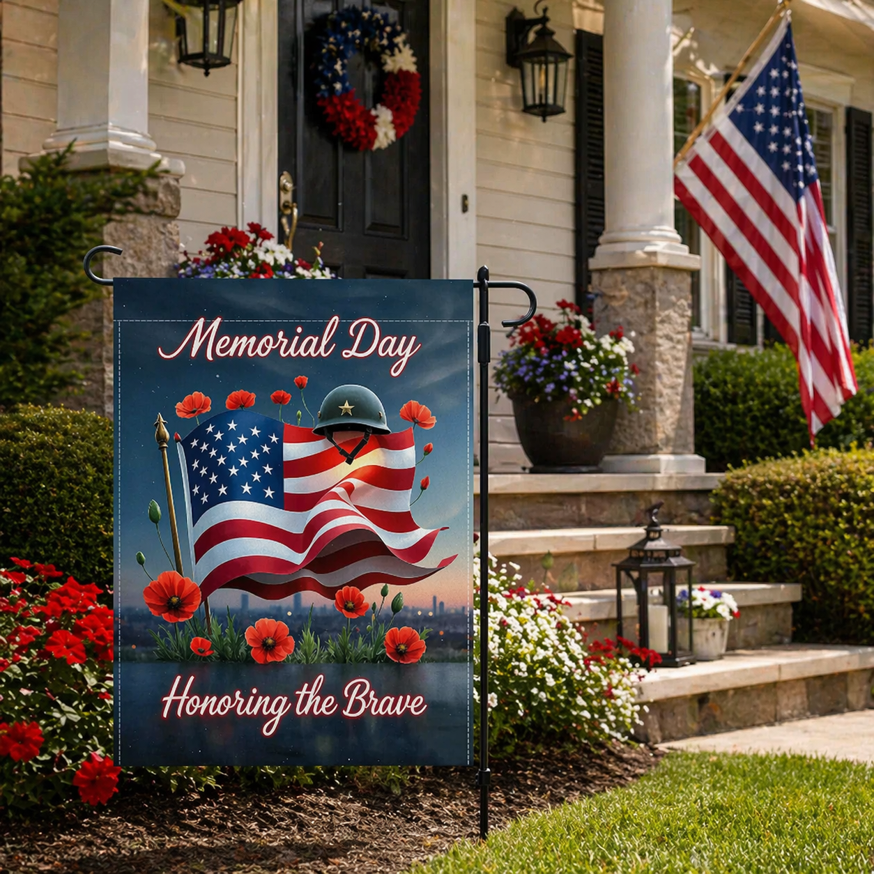 Memorial Day Garden Flag – Honoring the Brave Patriotic Yard Decor