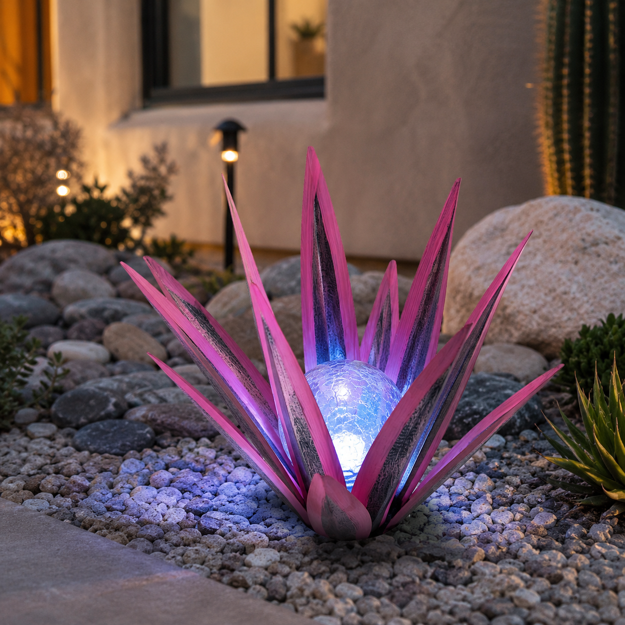 Solar Agave Garden Stake Light