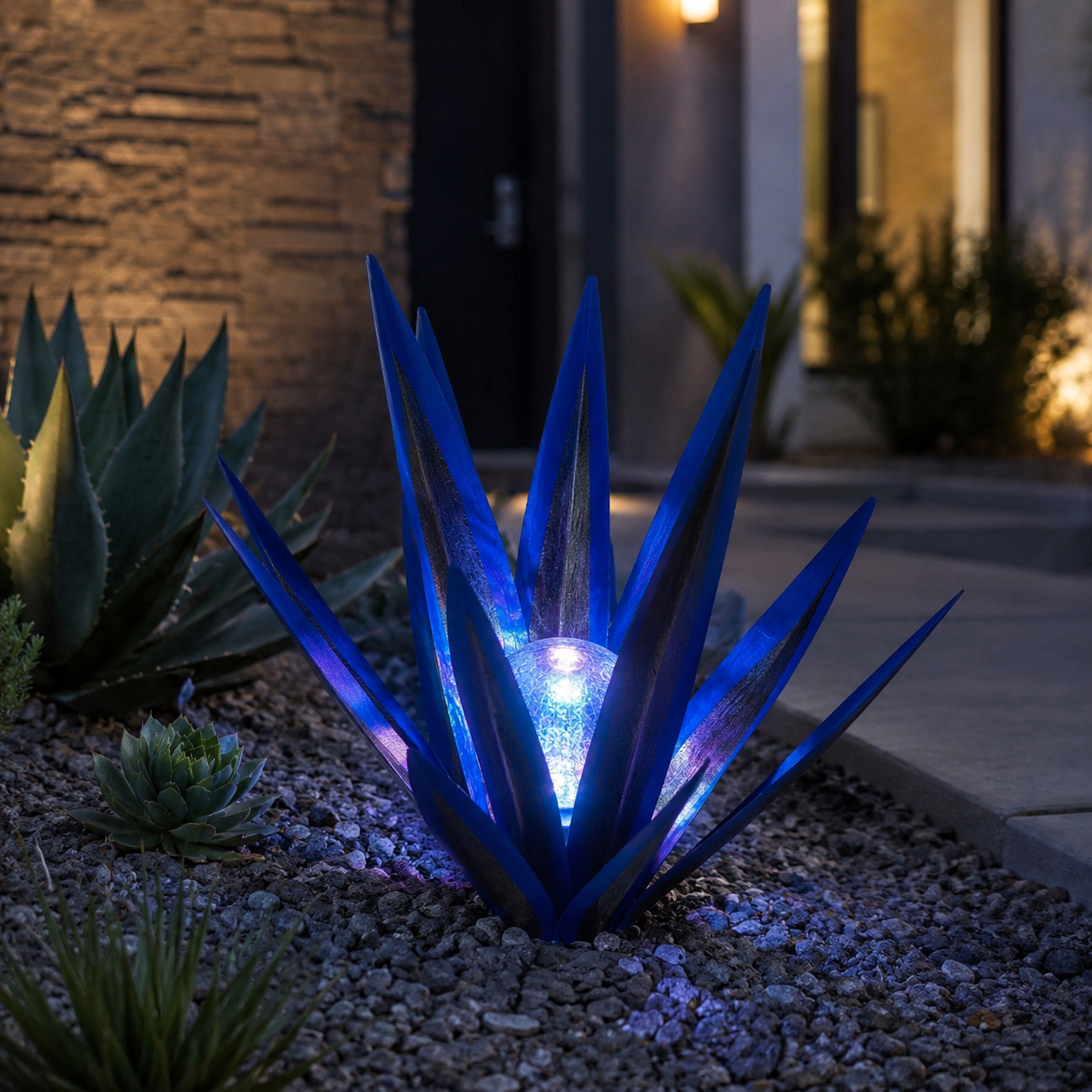 Solar Agave Garden Stake Light