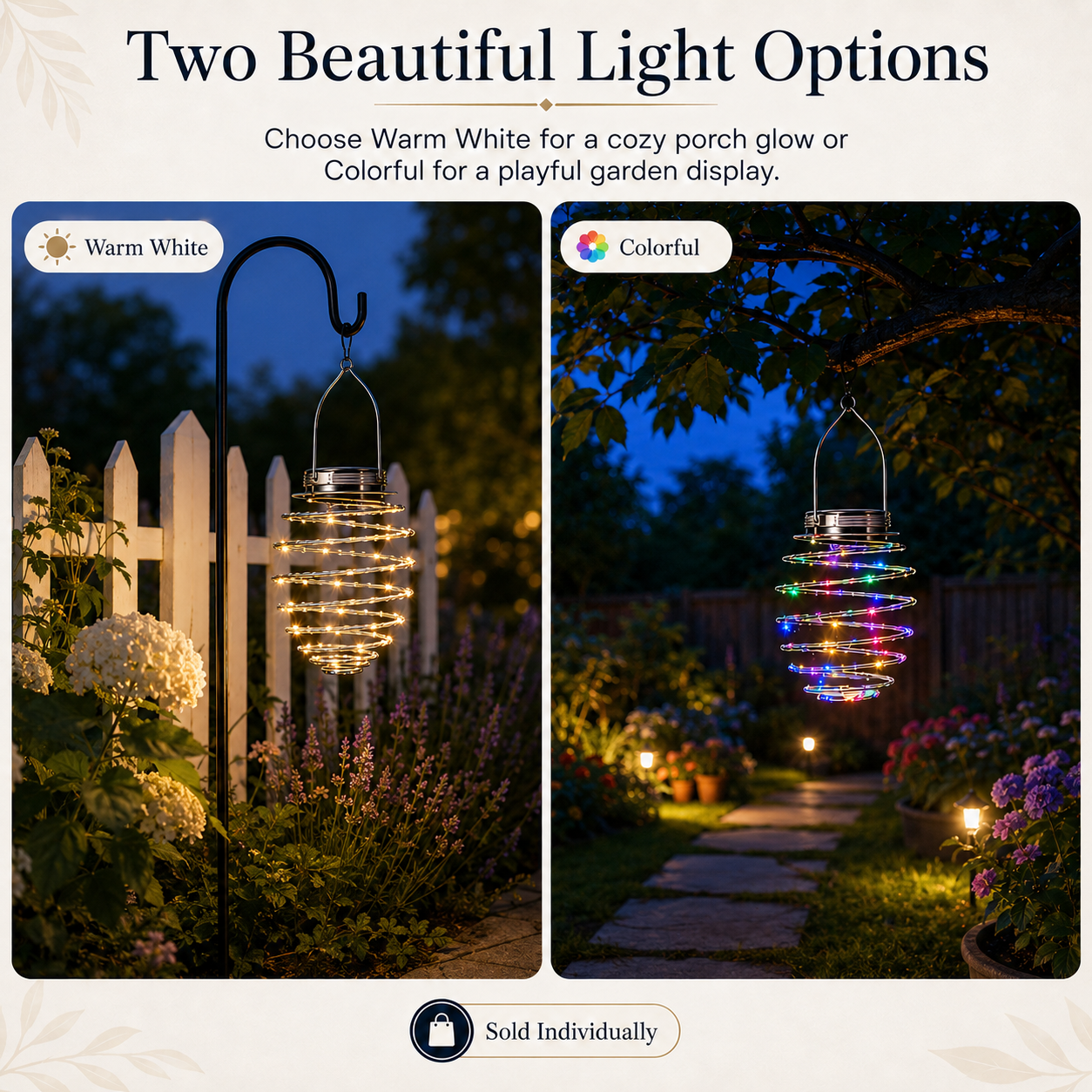 Solar Spiral Hanging Light
