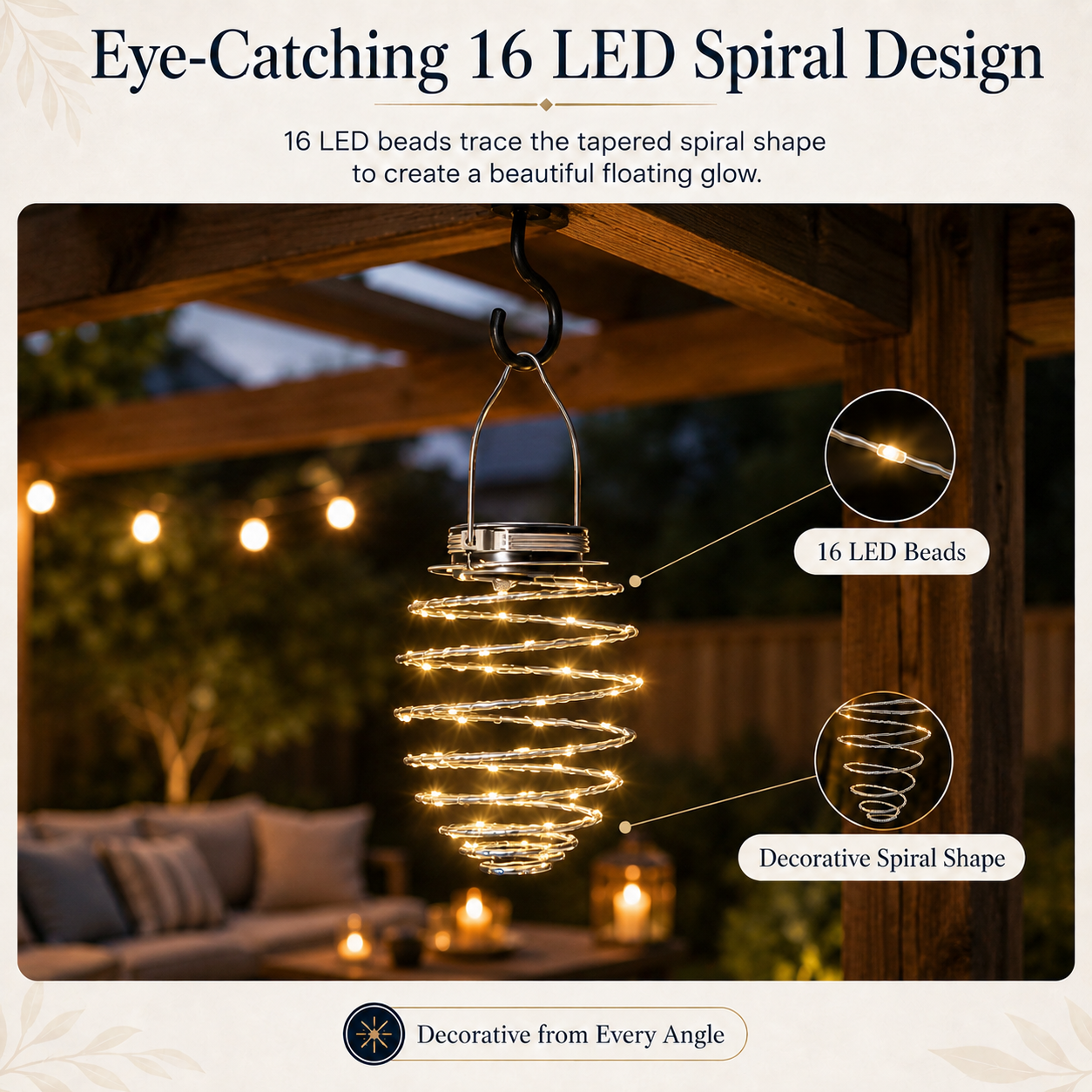 Solar Spiral Hanging Light