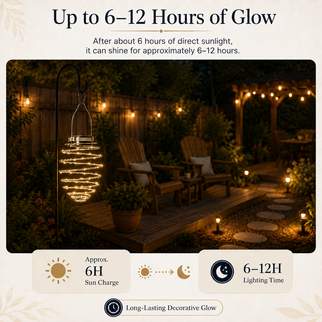 Solar Spiral Hanging Light