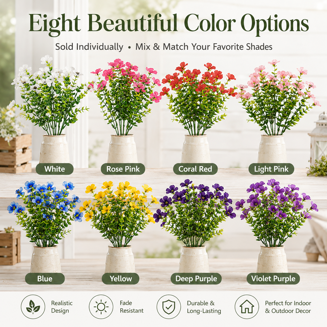 Artificial Morning Glory Flower Bush