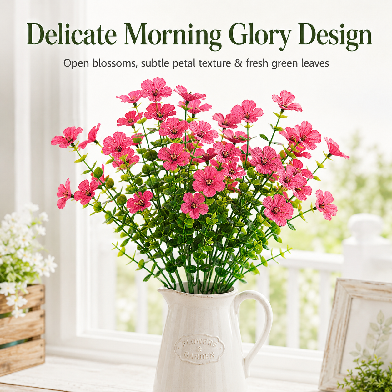 Artificial Morning Glory Flower Bush