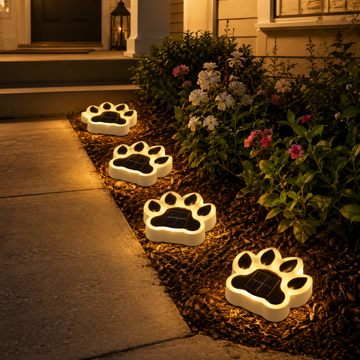 Solar Paw Path Lights for Yard, Garden & Walkway