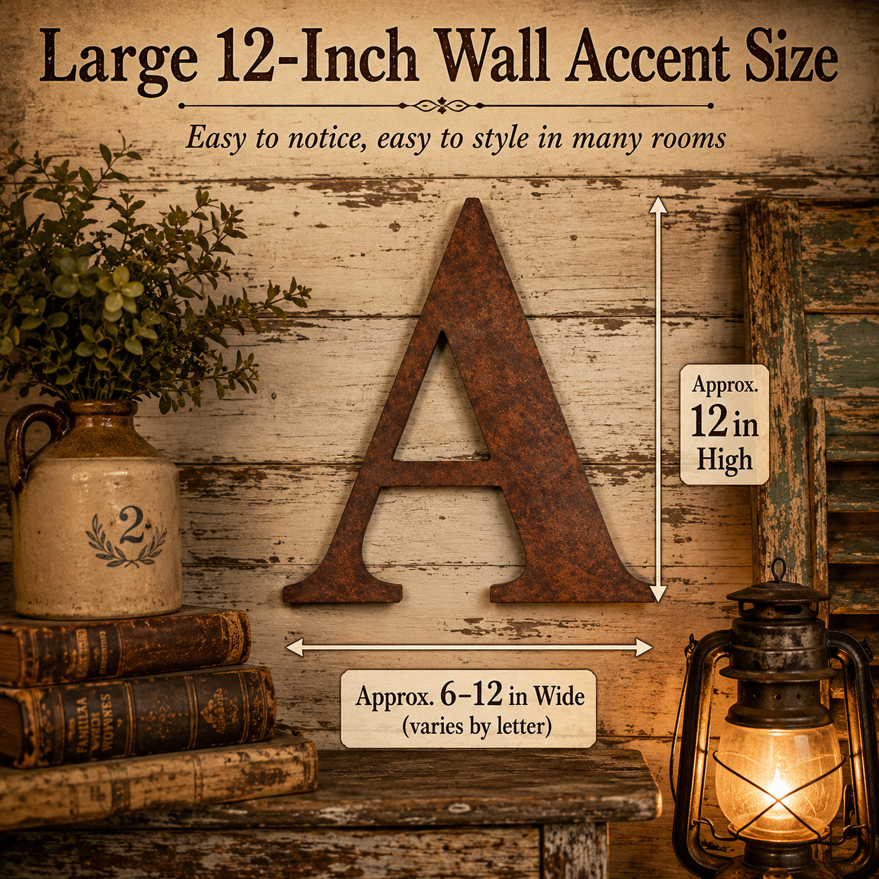 Rustic Metal Letter Wall Decor