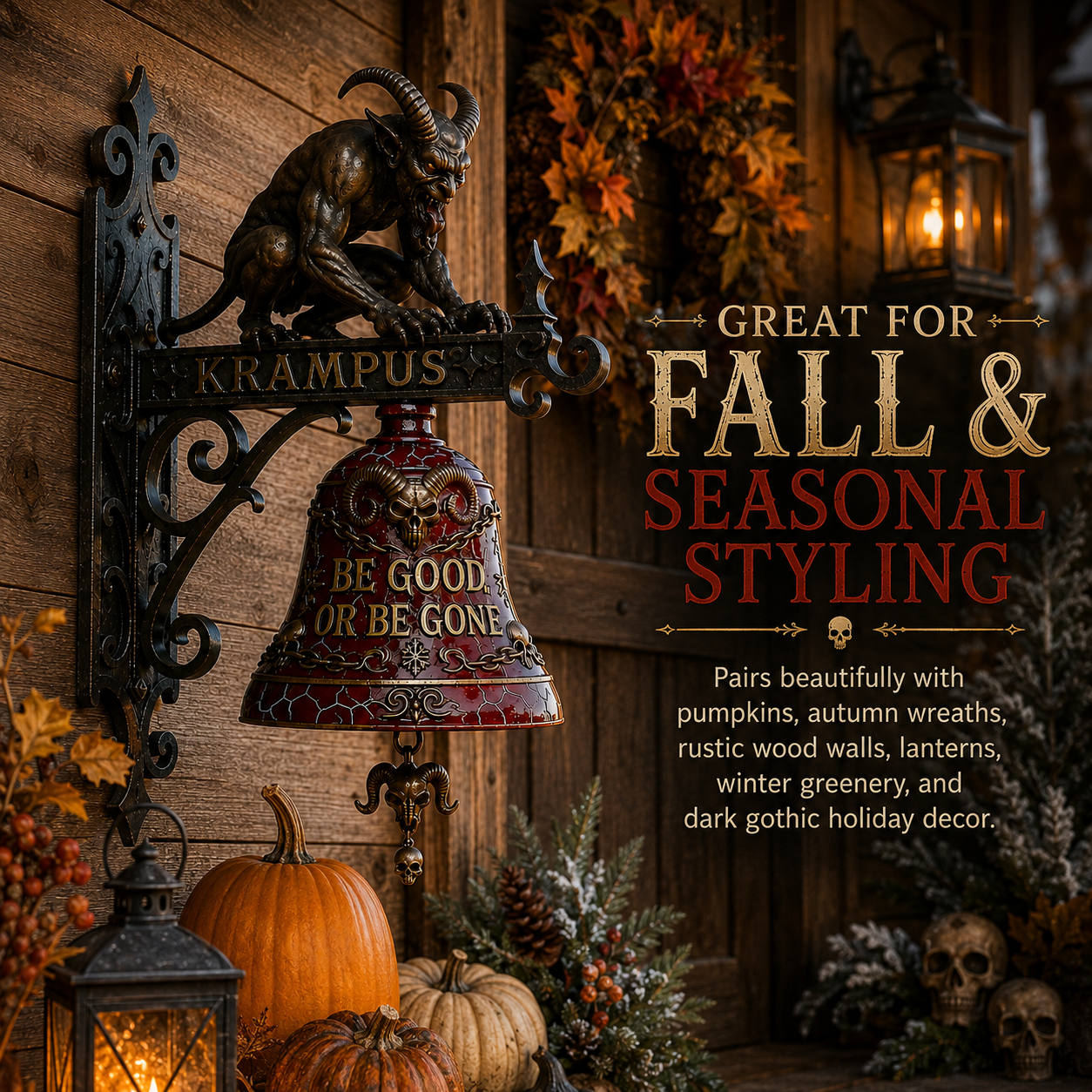 Krampus Wall-Mounted Decorative Bell