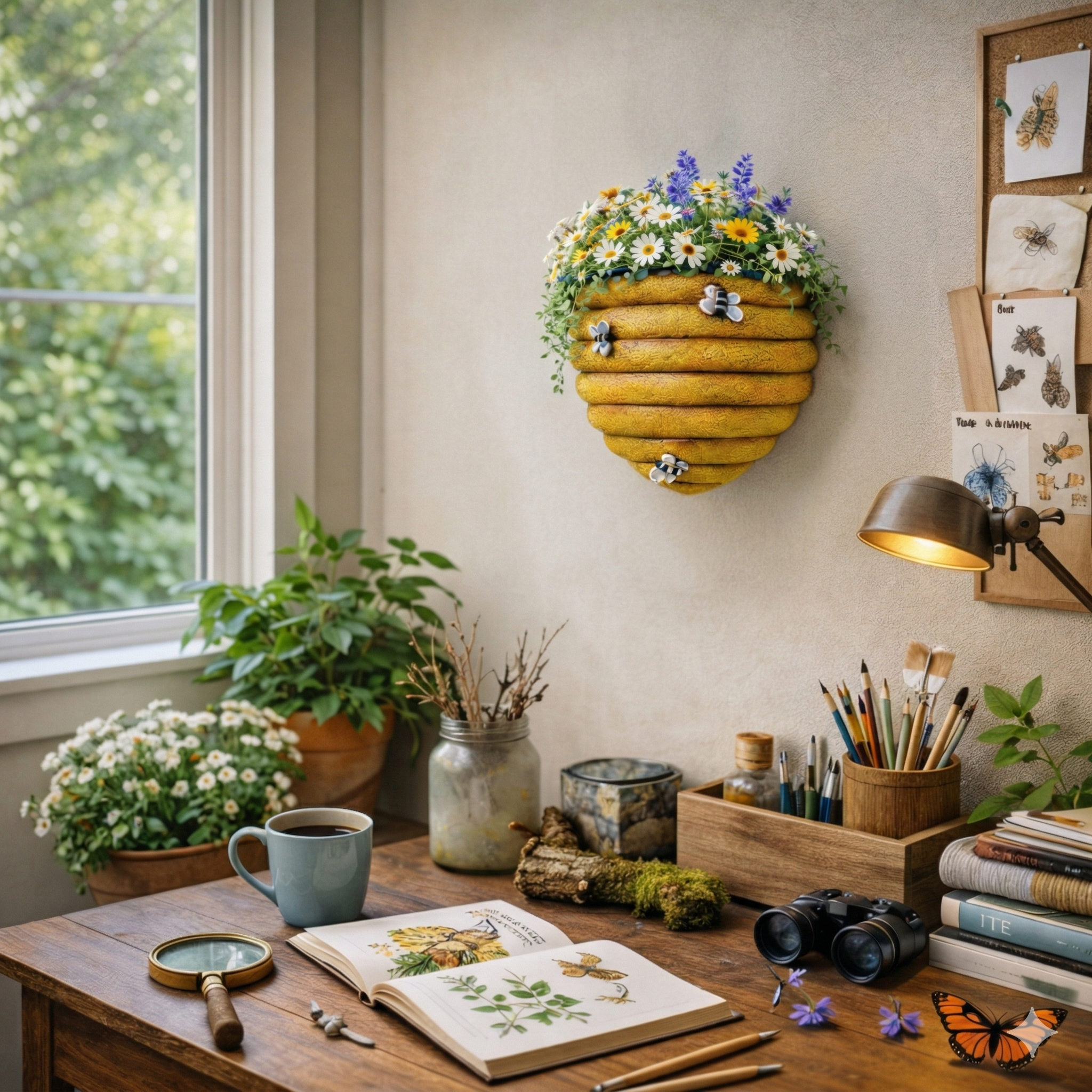 Beehive Wall Planter for Flowers & Greenery