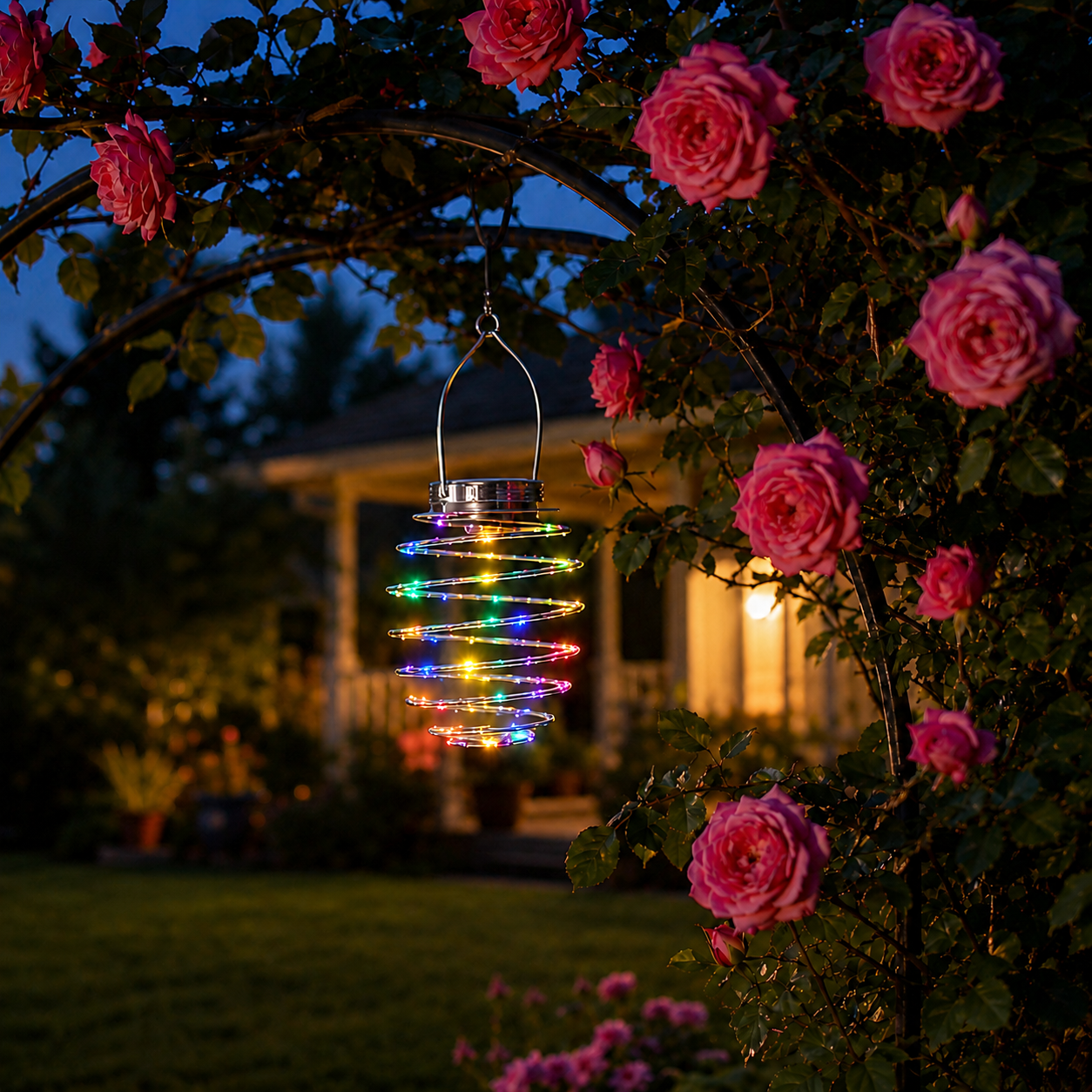 Solar Spiral Hanging Light