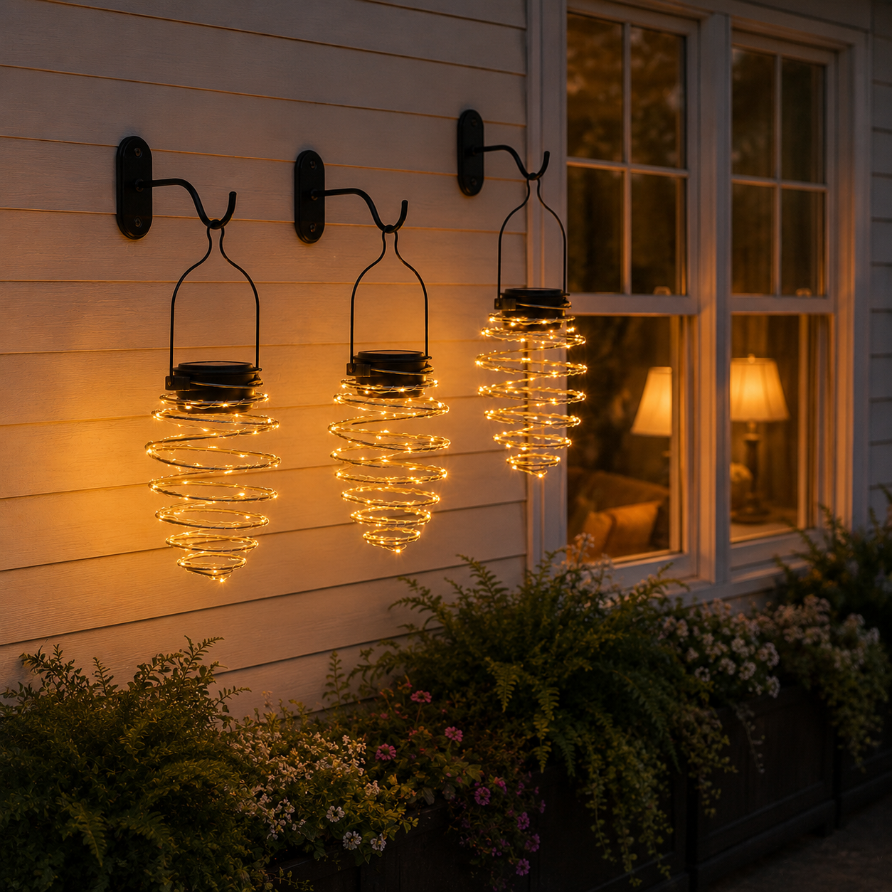 Solar Spiral Hanging Light