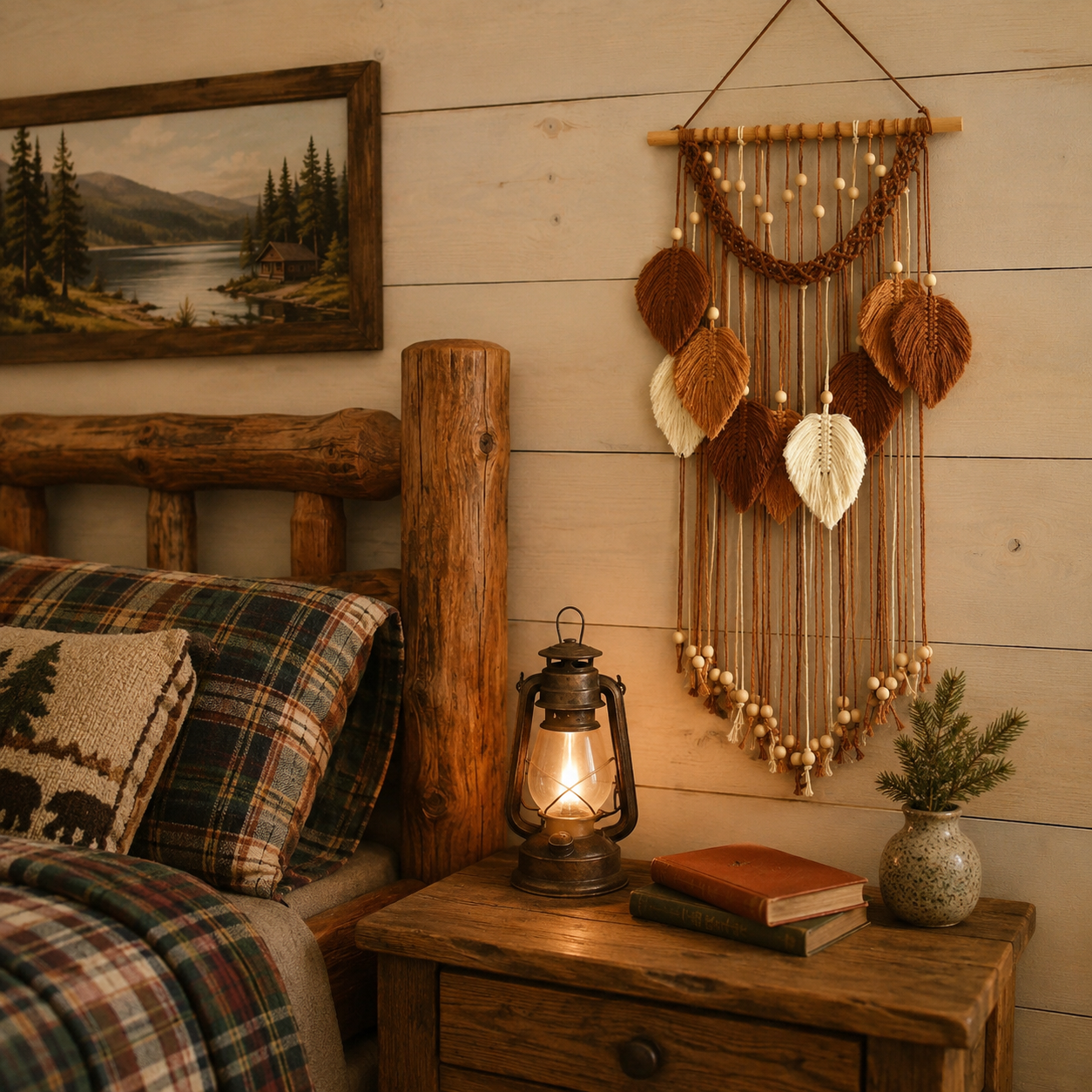 Botanical Leaf Macramé Wall Hanging