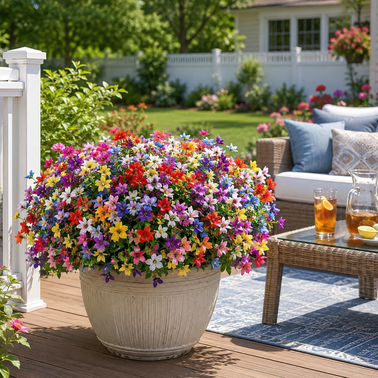 Artificial Morning Glory Flower Bush