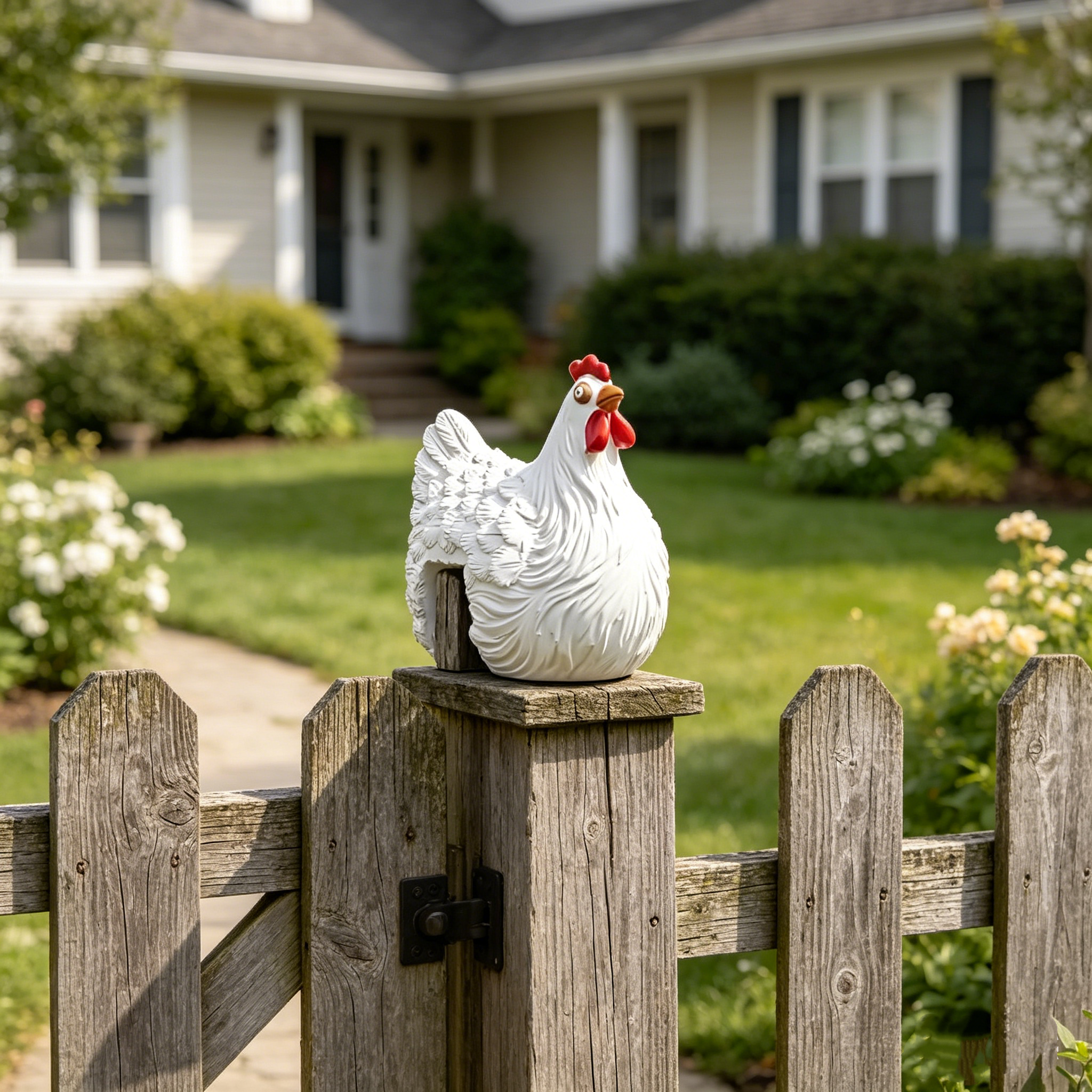 Chicken Decorative Outdoor Sculpture