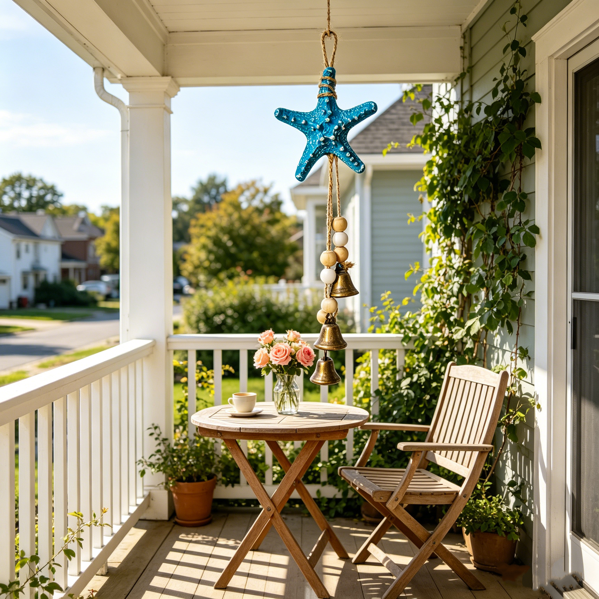 Coastal Style Resin Starfish Wind Chime