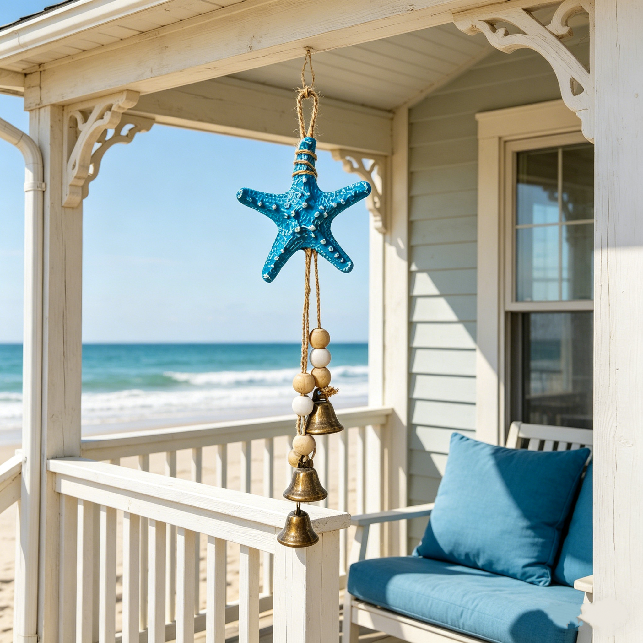 Coastal Style Resin Starfish Wind Chime