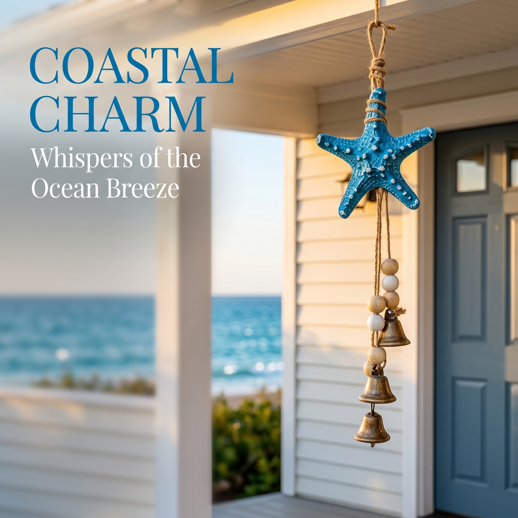 Coastal Style Resin Starfish Wind Chime