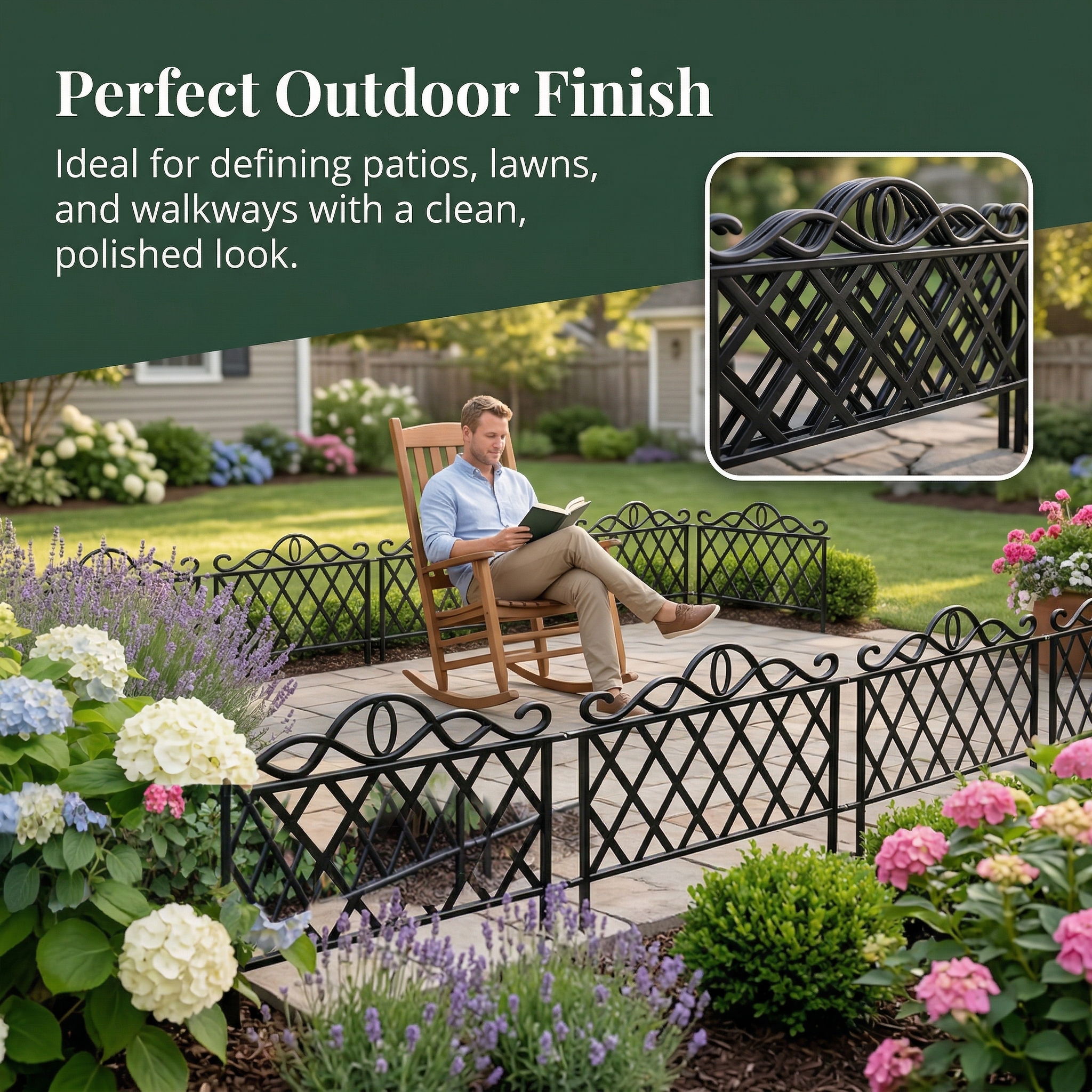 3 PCS-Decorative Garden Border Fence Panels for Flower Beds