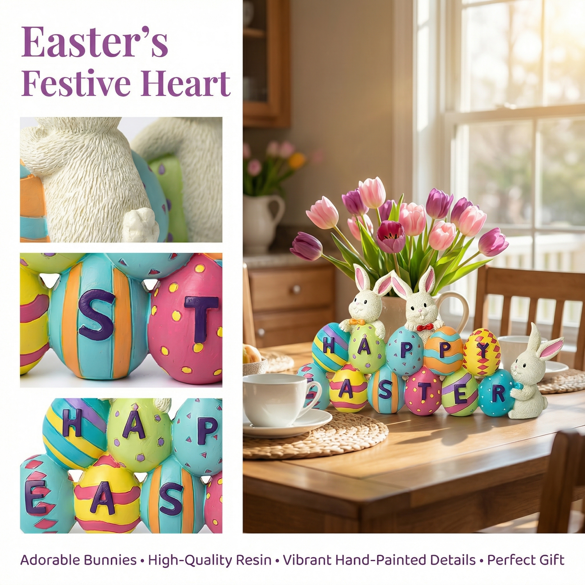 Easter Bunny Carrot Resin Ornament