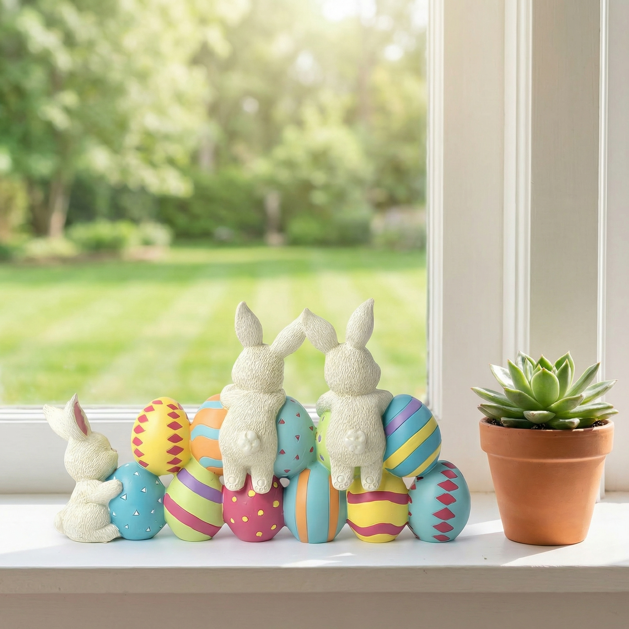 Easter Bunny Carrot Resin Ornament