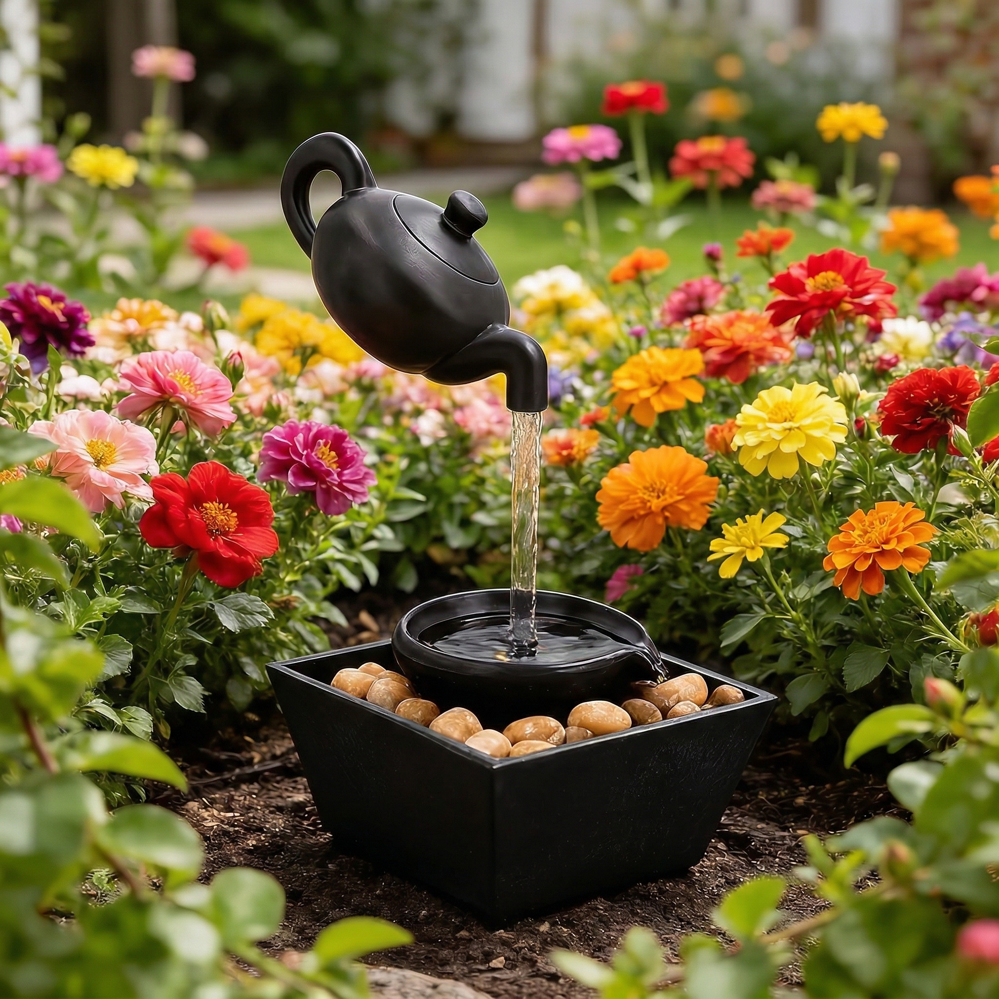 Floating Teapot Fountain Ornament